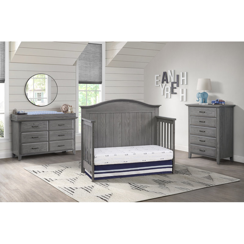 Soho Baby Chandler 4 in 1 Convertible Crib Graphite Gray